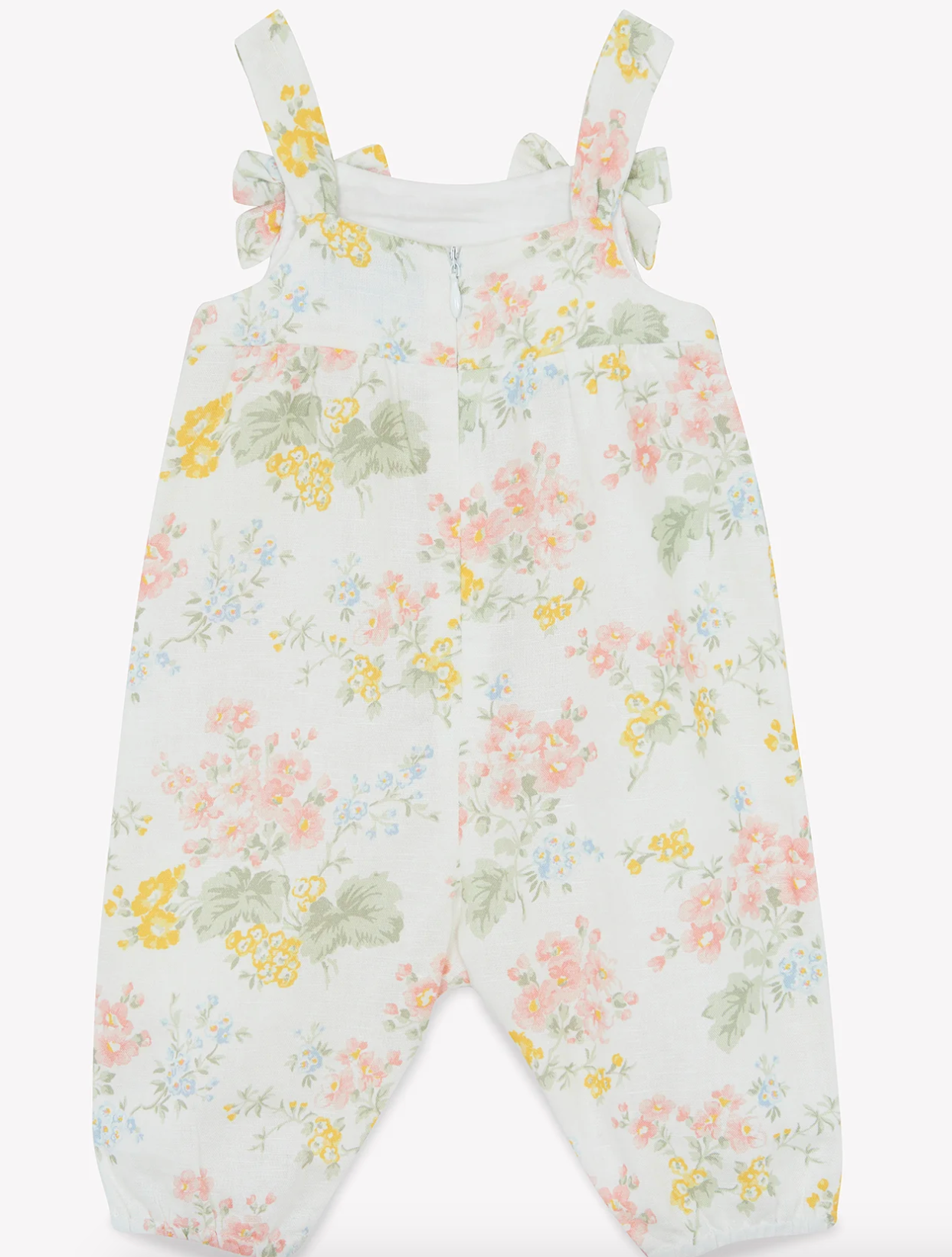 Tartine Et Chocolat Salopette Fleurie Linen Long Jumpsuit