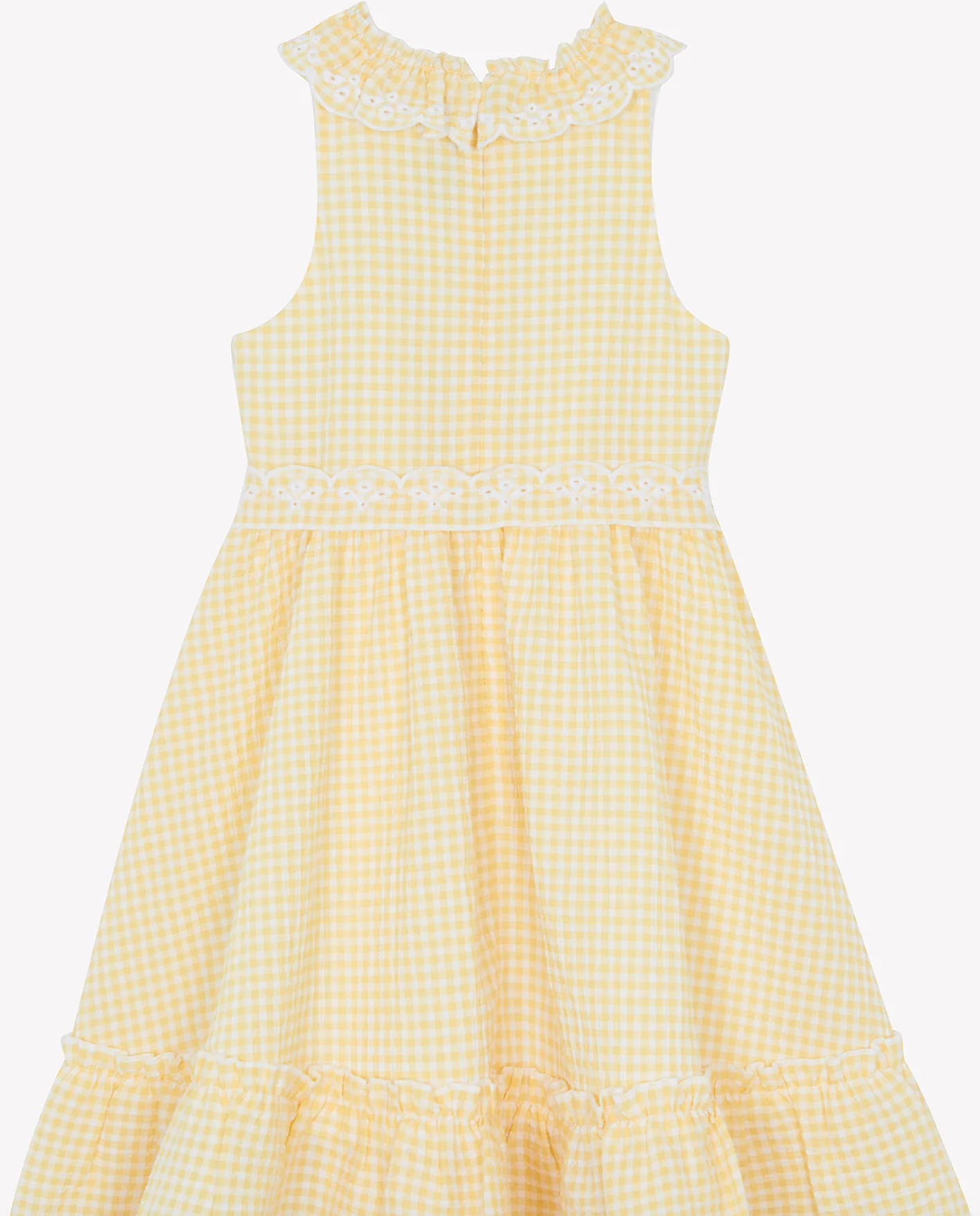 Tartine Et Chocolat Yellow Gingham Seersucker Dress