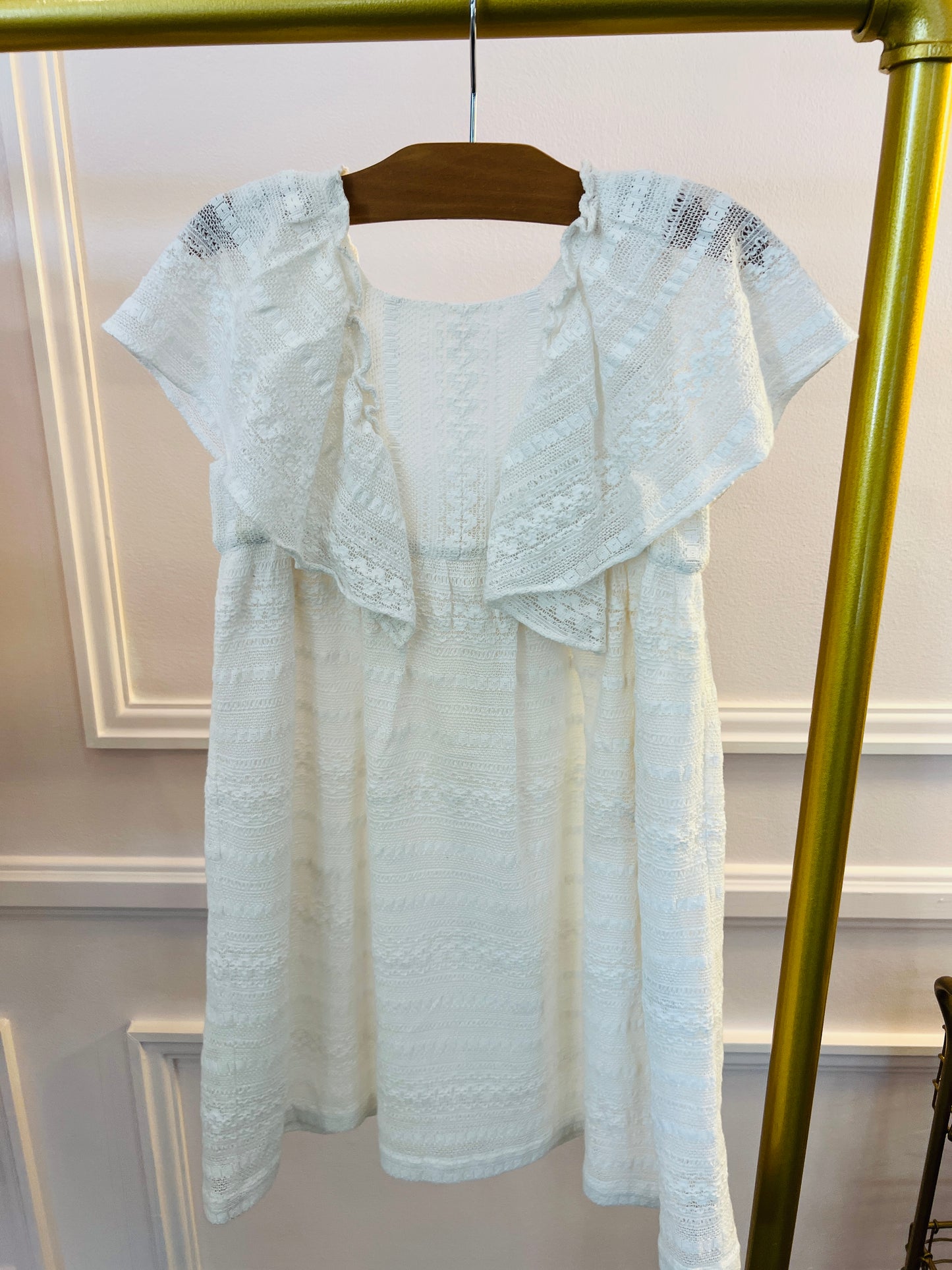Tartine Et Chocolat Lace Ceremonie Dress Creme