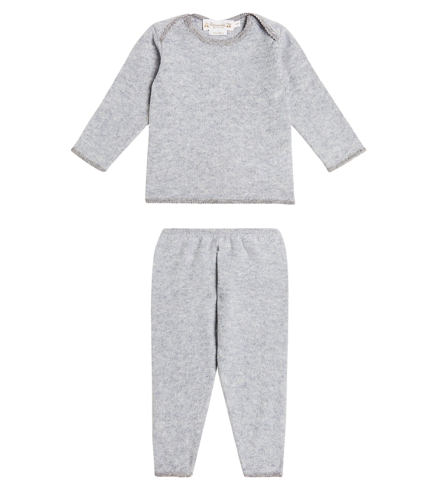 Bonpoint Boy Outfit Bambini 100% Cashmere blue/grey