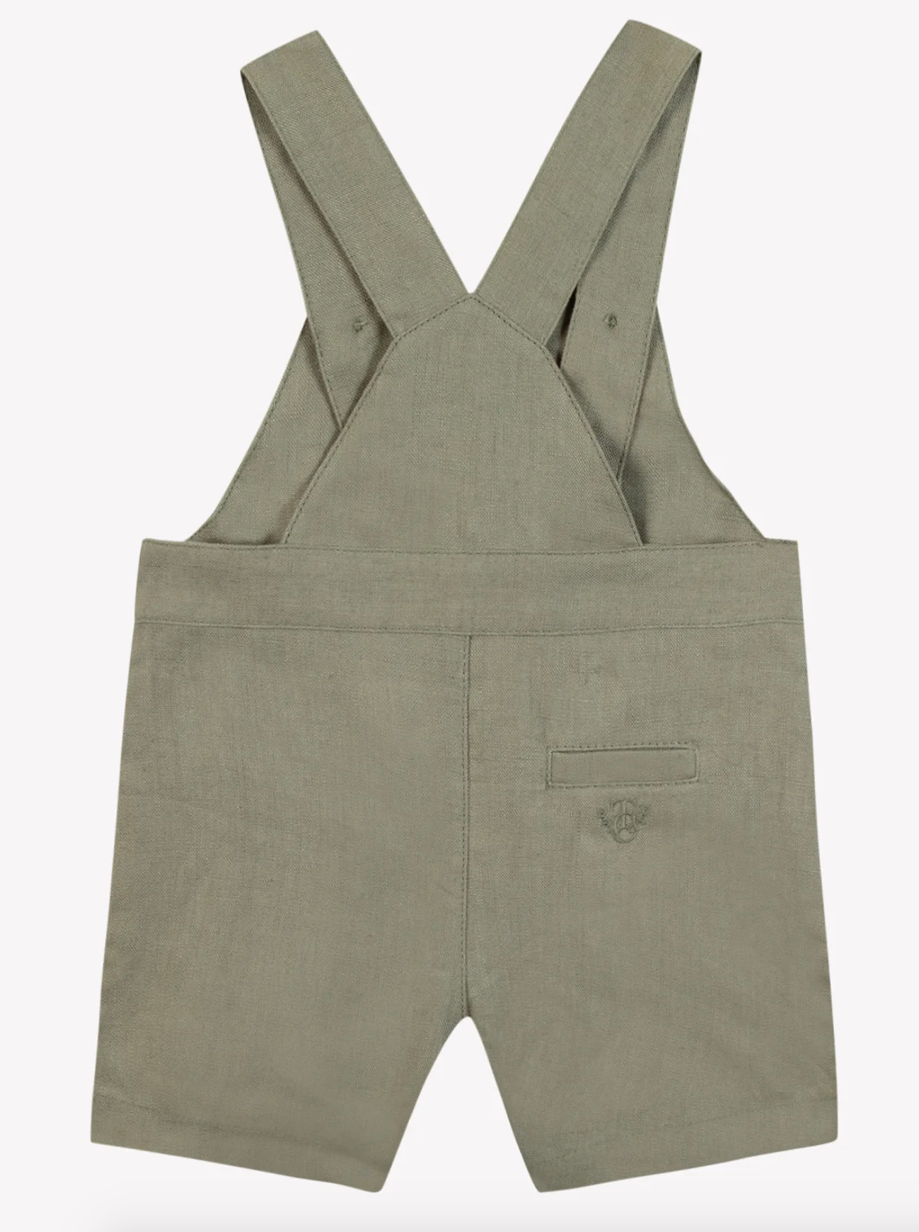 Tartine Et Chocolat Fern Linen Dungaree Shorts
