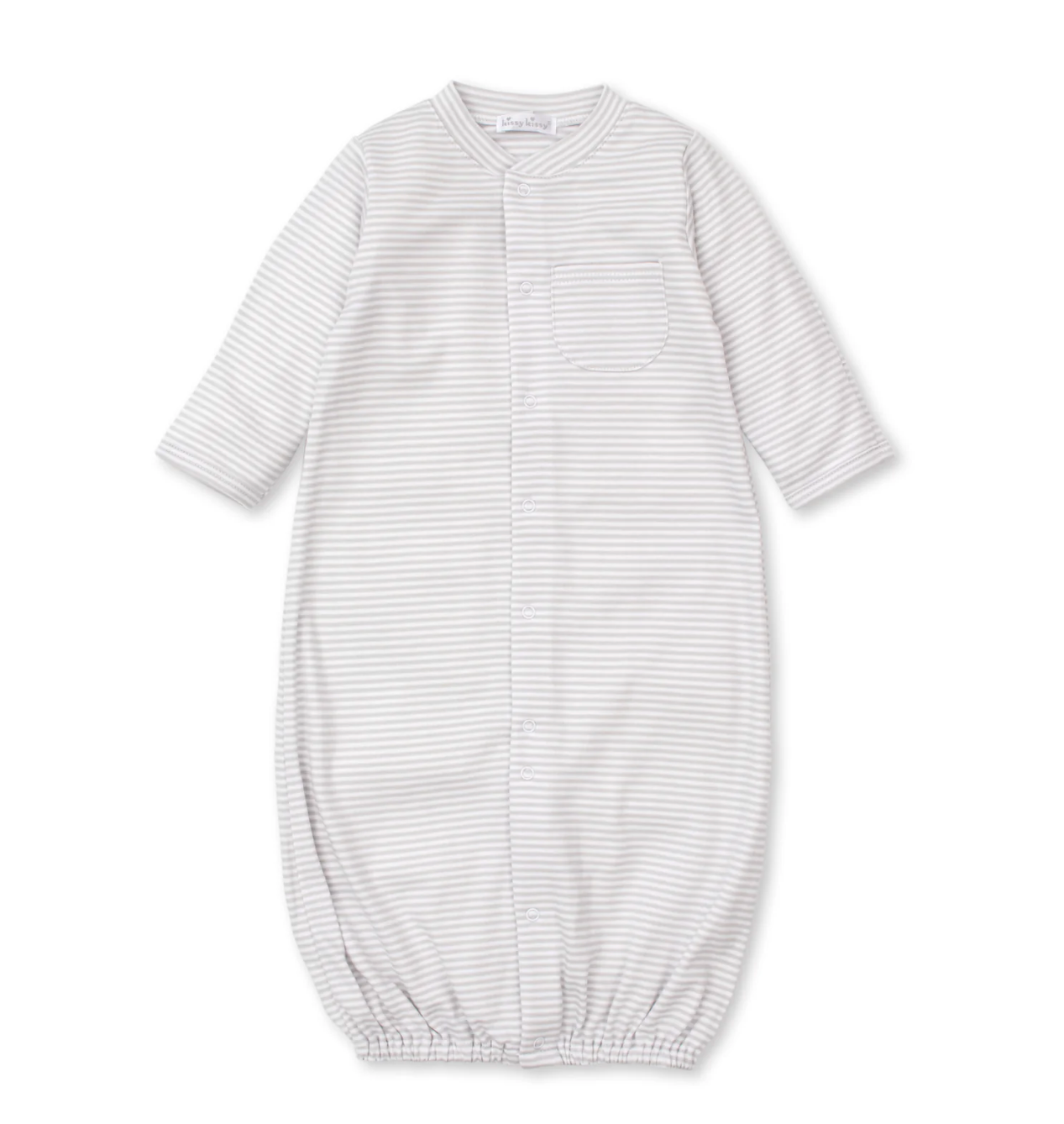 Kissy Kissy simple stripes silver convertible gown
