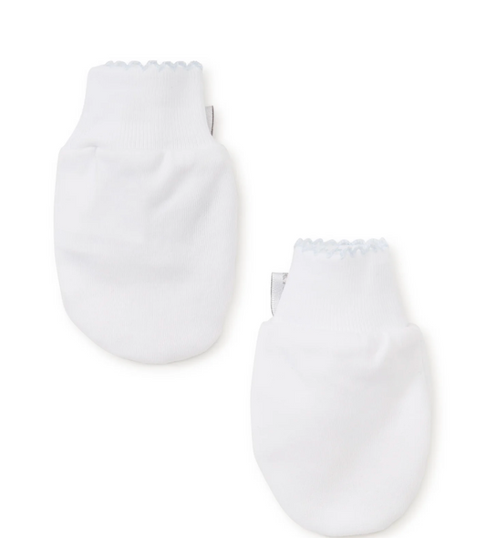 Kissy Kissy White/Blue Kissy Basics Mittens (OS)