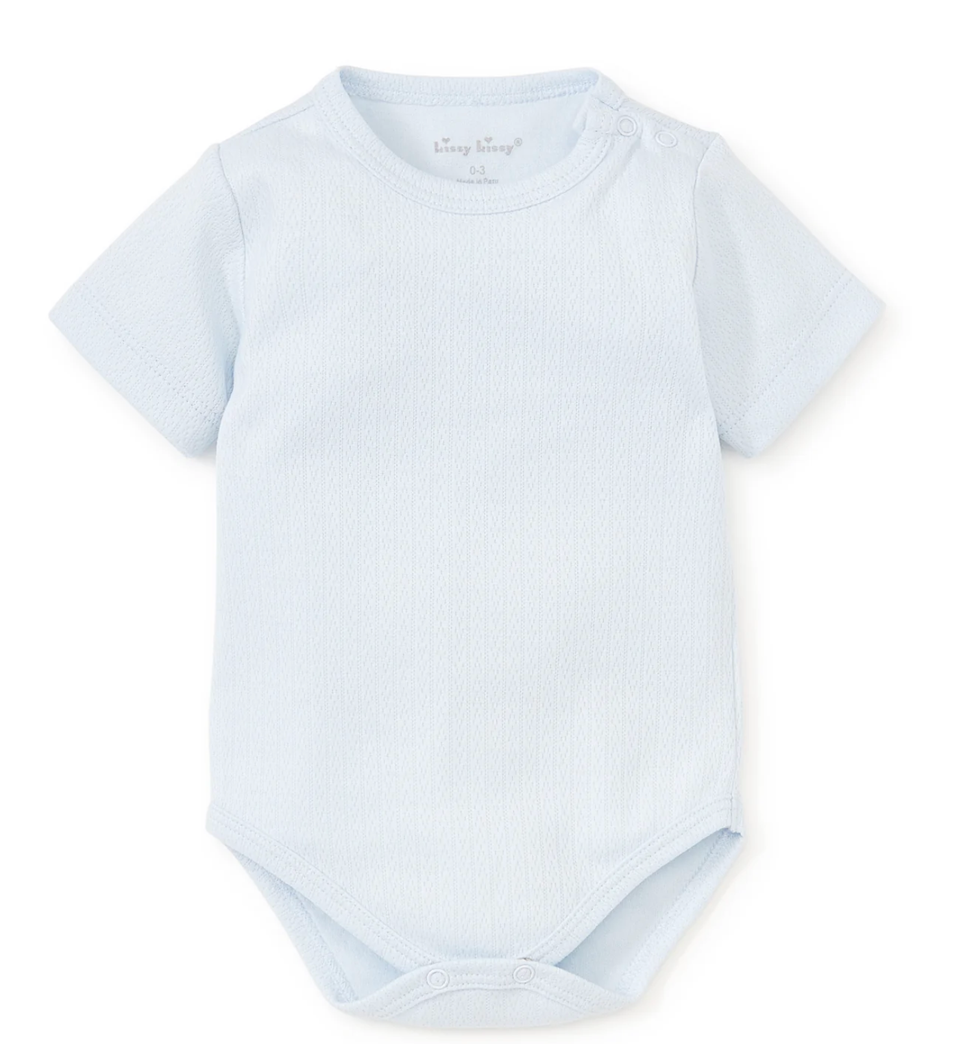 Kissy Kissy Blue Pointelle Short Sleeve Bodysuit Newborn
