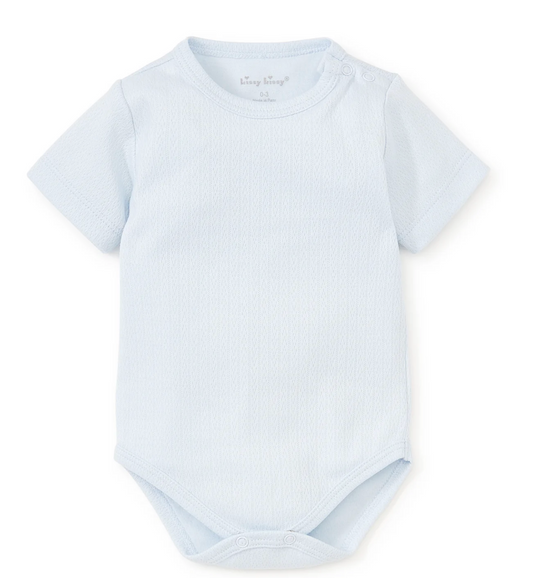 Kissy Kissy Blue Pointelle Short Sleeve Bodysuit Newborn