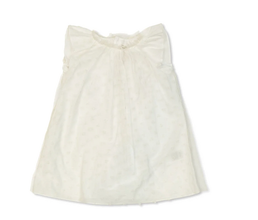 Bonpoint Girls Dress Nauge Off White