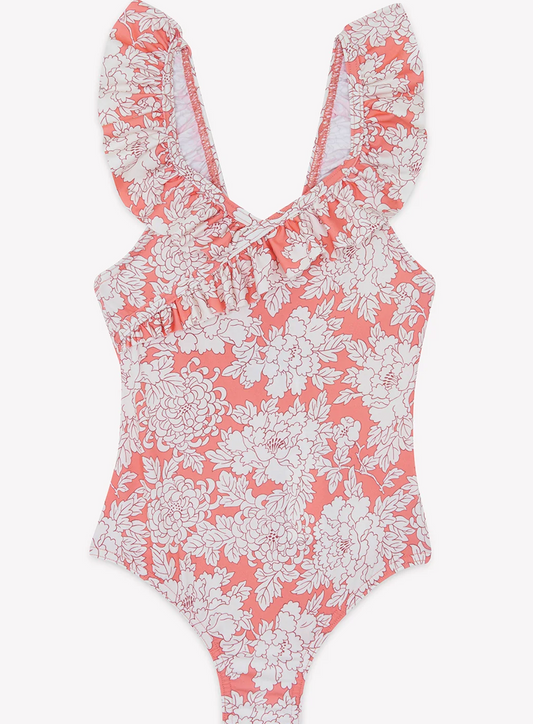 Tartine Et Chocolat Coral Print Flowery Swimsuit