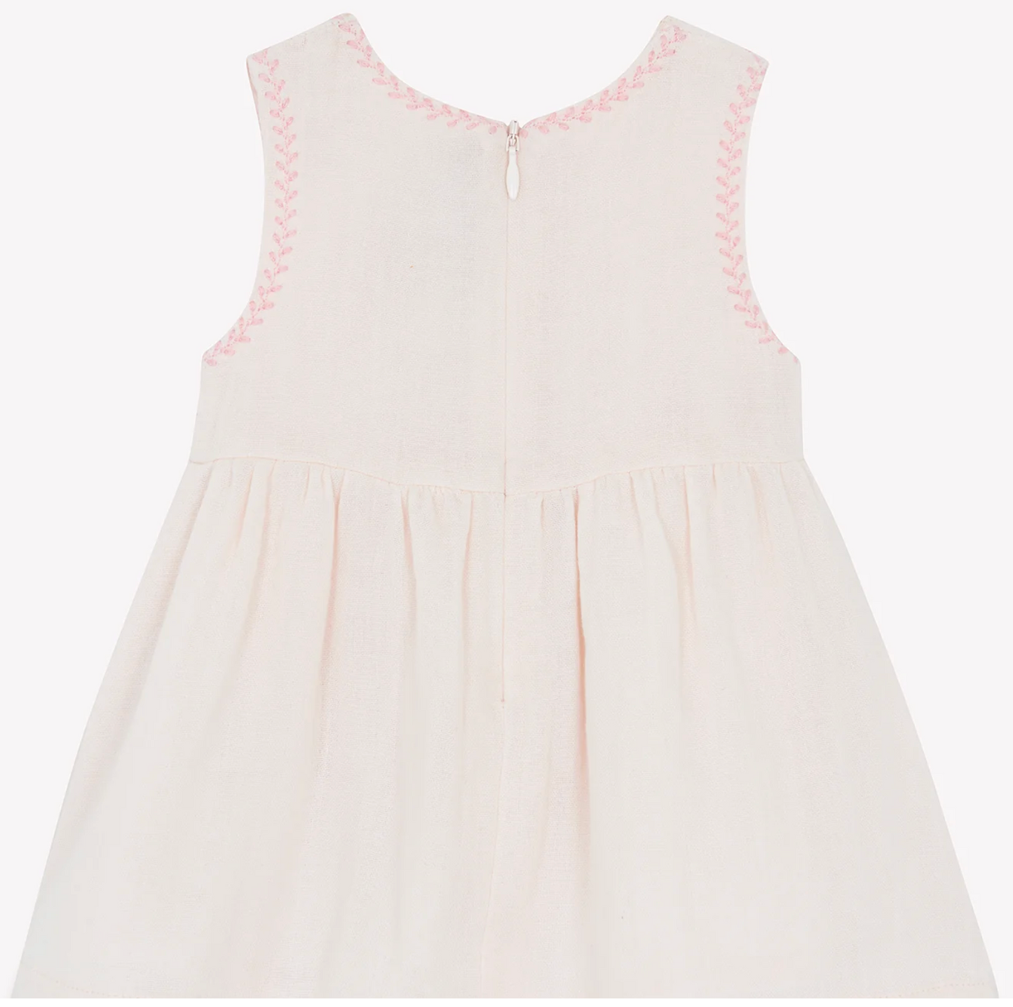 Tartine Et Chocolat Pink Cotton Embroidered Dress