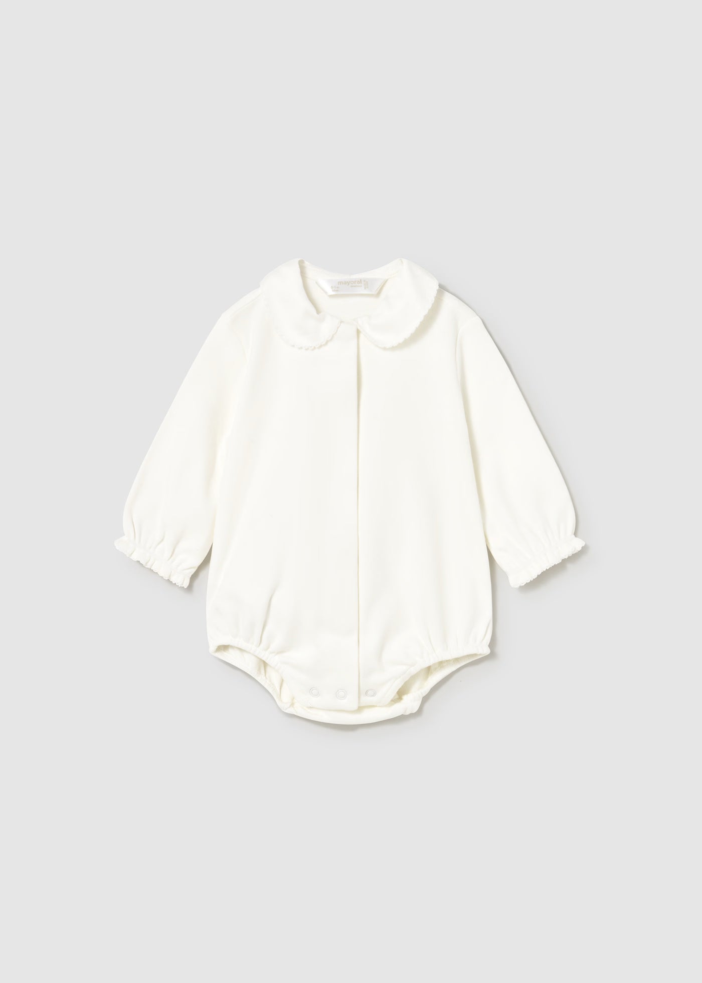 Mayoral Newborn Ribbed Ruffle Body Suit
