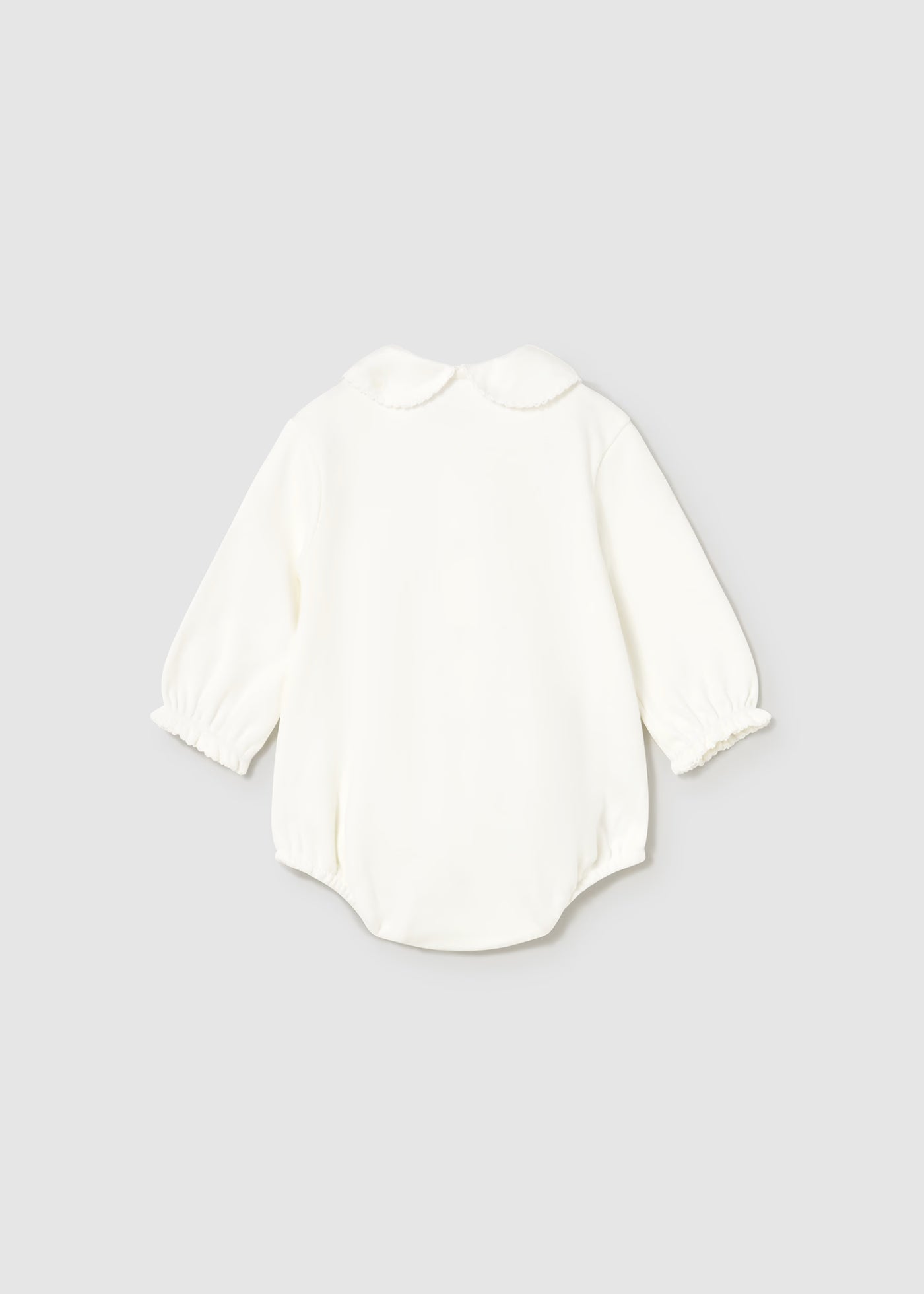 Mayoral Newborn Ribbed Ruffle Body Suit