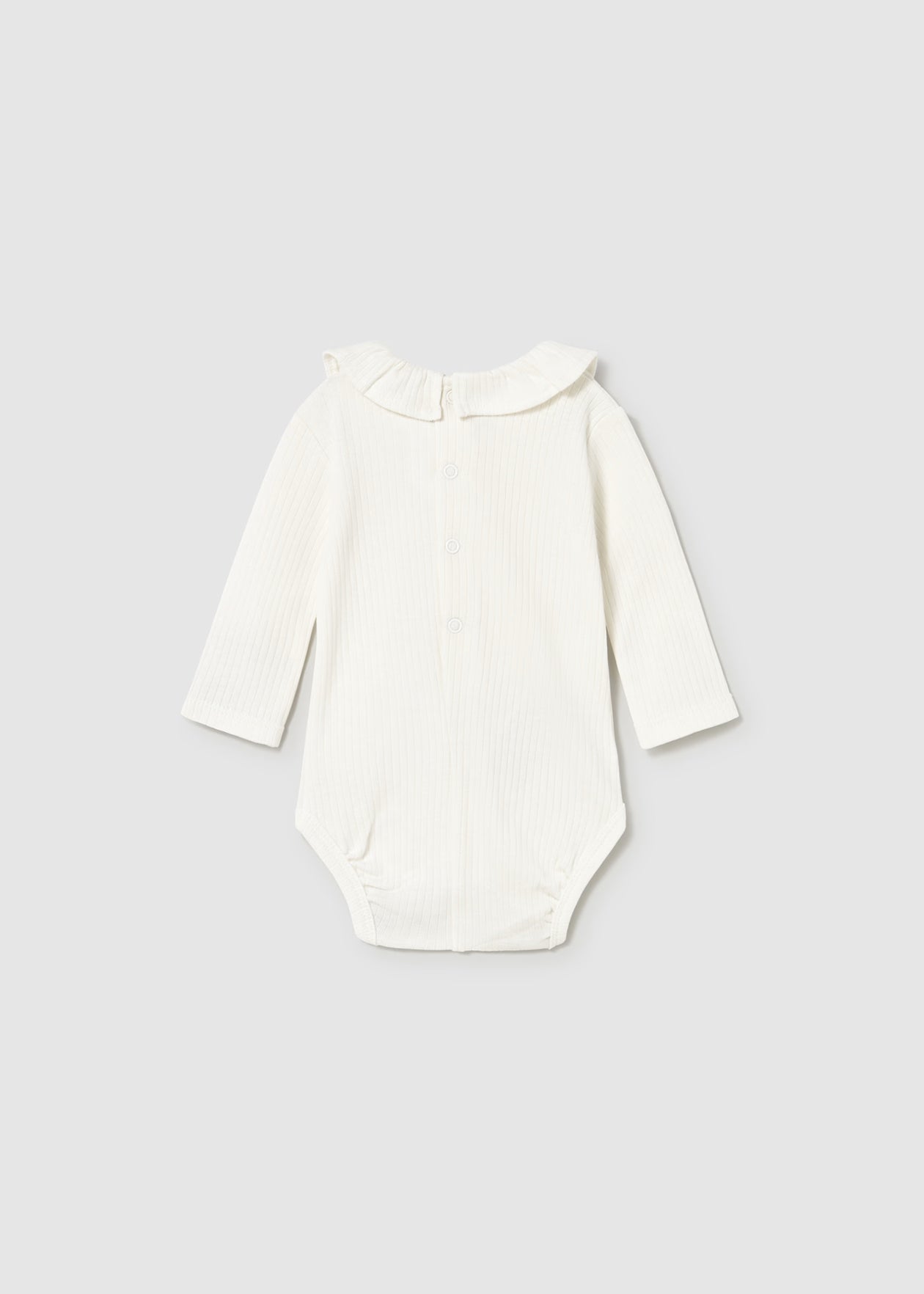 Mayoral Newborn Ribbed Ruffle Body Suit